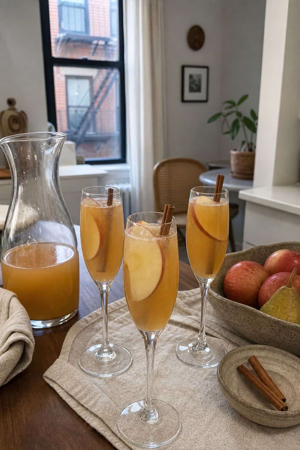 Apple Cider Mimosas small apartment idea for Top 17 Thanksgiving Breakfast Ideas for a Make-Ahead Morning.