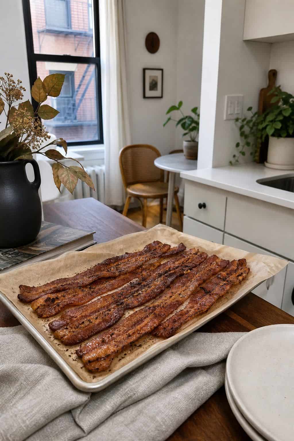 Spice-Roasted Bacon Strips small apartment idea for Top 17 Thanksgiving Breakfast Ideas for a Make-Ahead Morning.