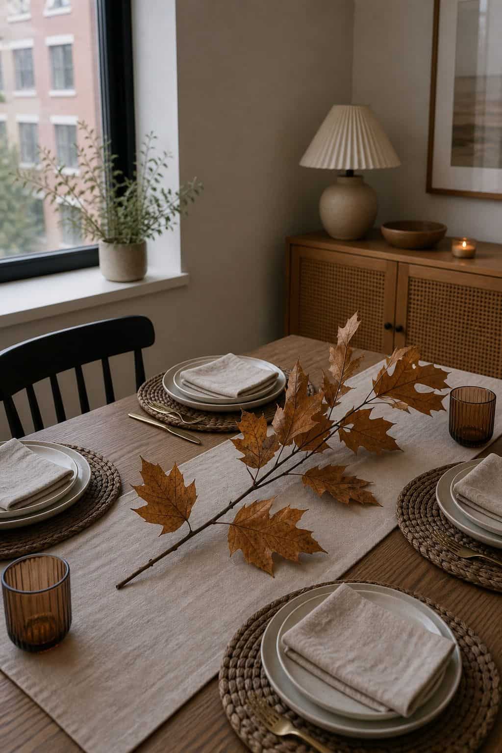 A Single Foraged Element small apartment idea for Top 17 Thanksgiving Centerpiece Ideas for Small Apartments.