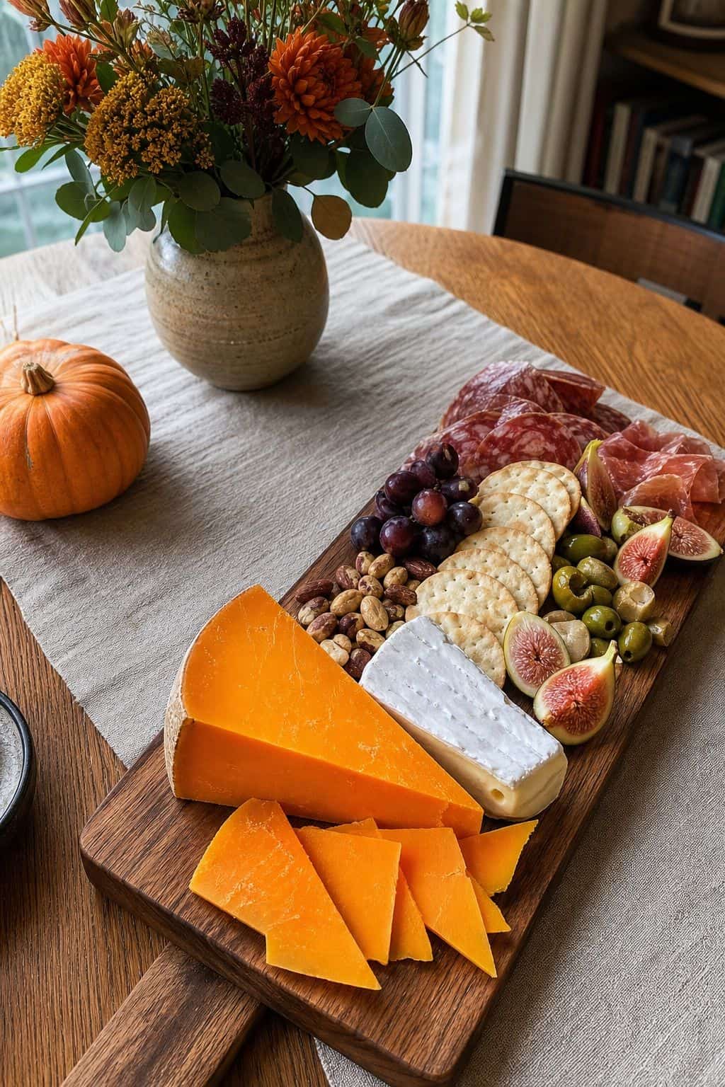 Add Mimolette for the Color Story small apartment idea for Top 16 Thanksgiving Charcuterie Board Ideas for a Cozy Holiday Spread.