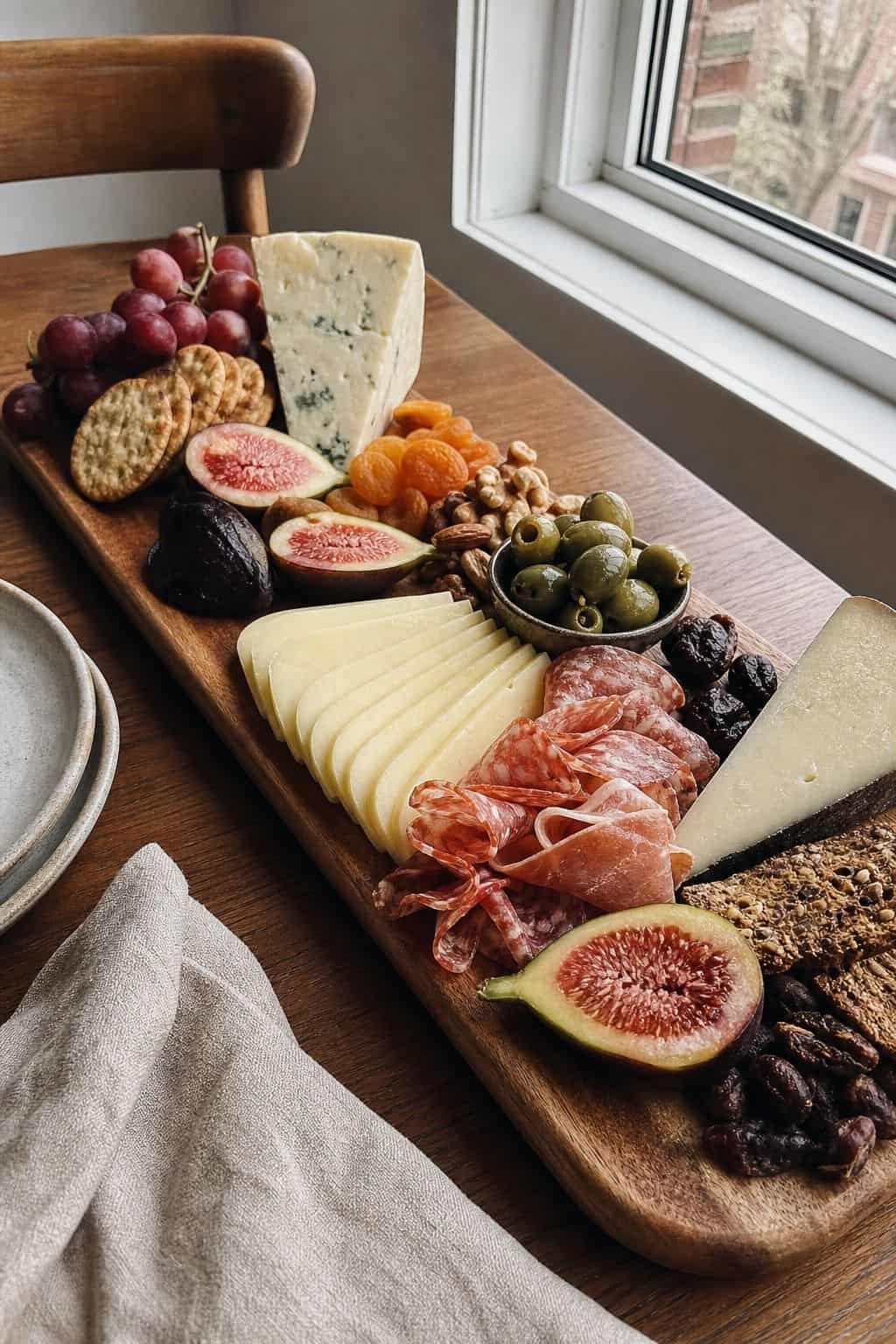 Pre-Slice One Cheese, Leave Two as Wedges small apartment idea for Top 16 Thanksgiving Charcuterie Board Ideas for a Cozy Holiday Spread.