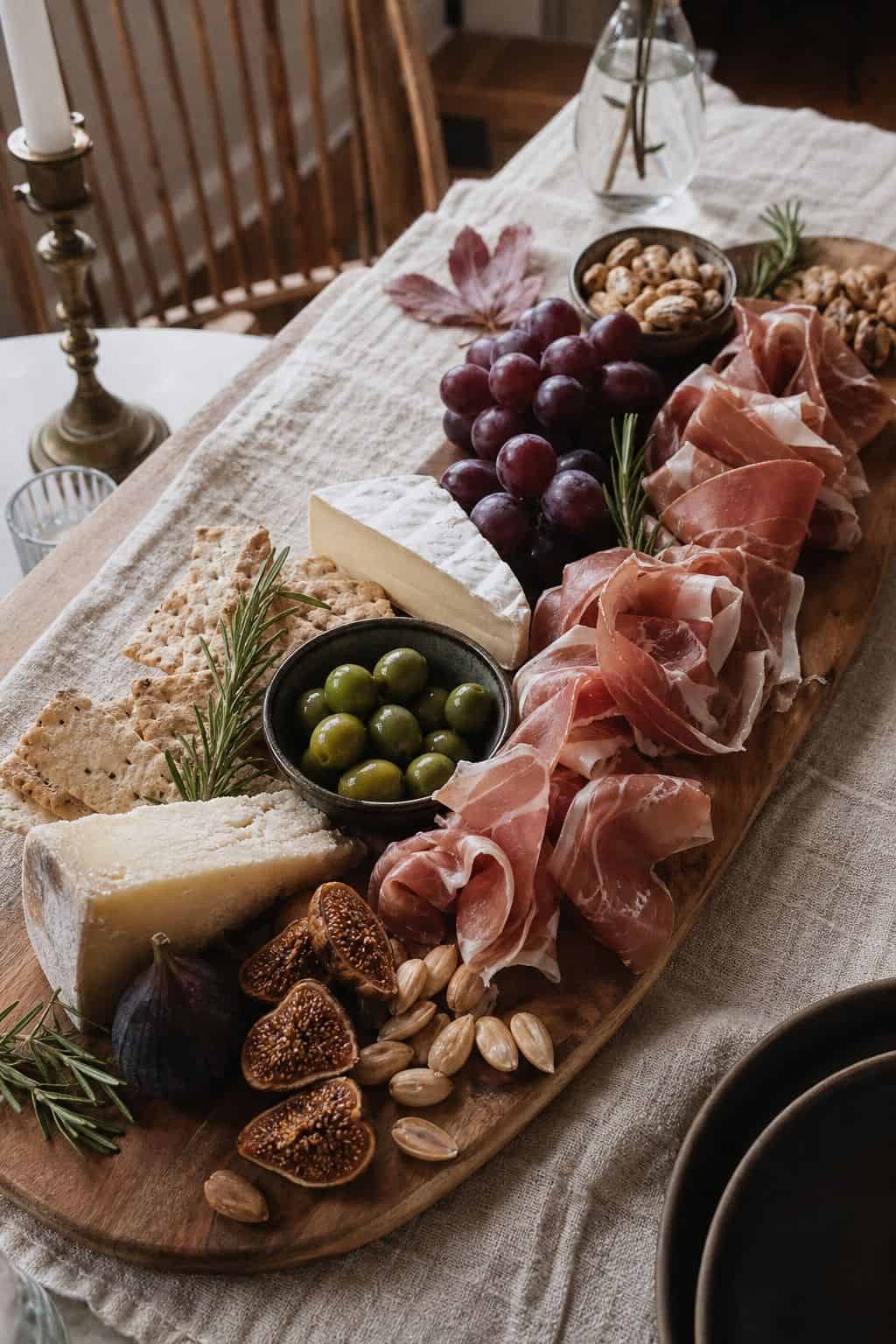 Fold Prosciutto Loose, Not Tight small apartment idea for Top 16 Thanksgiving Charcuterie Board Ideas for a Cozy Holiday Spread.
