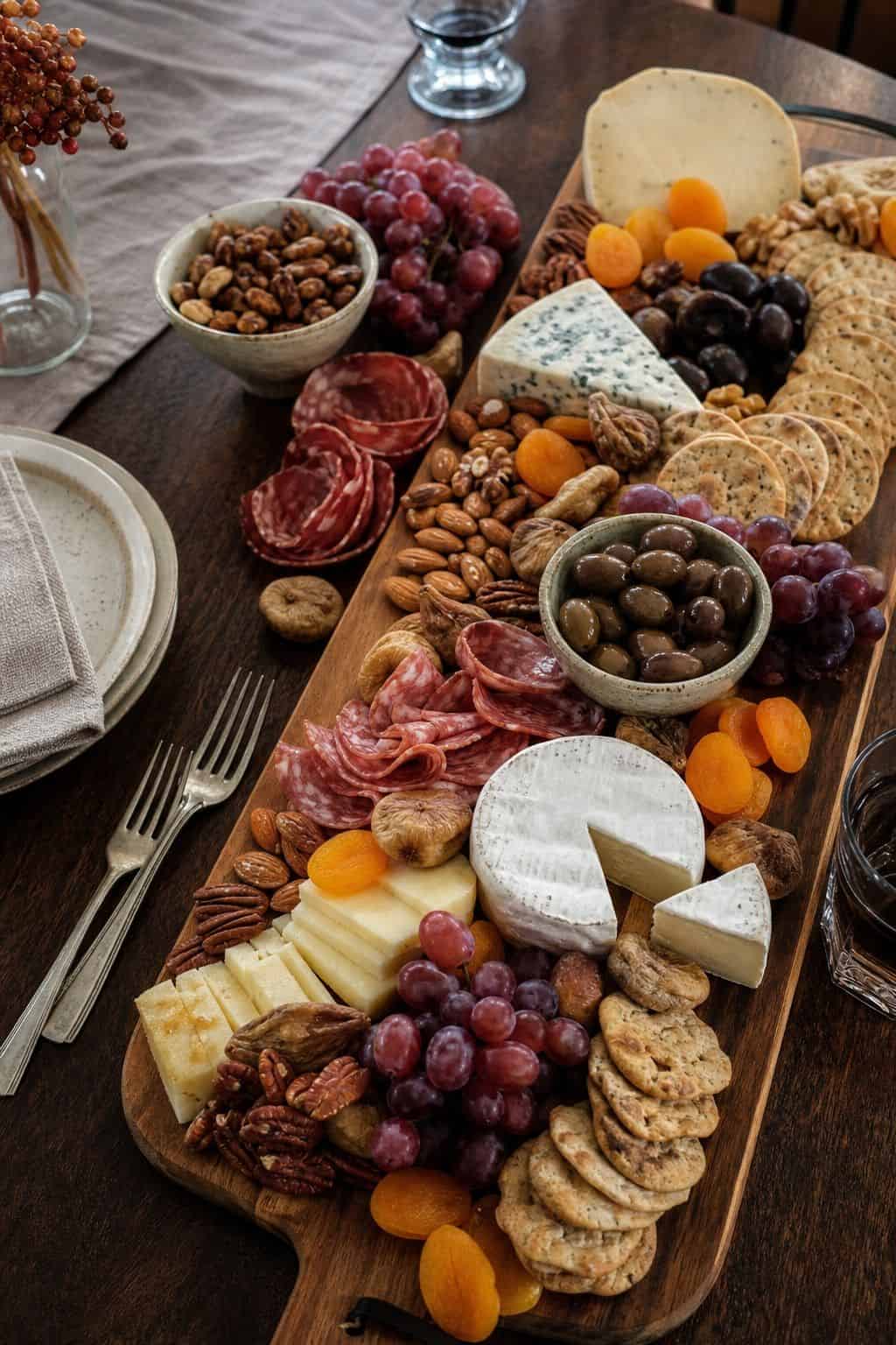 Sprinkle Dried Apricots and Figs small apartment idea for Top 16 Thanksgiving Charcuterie Board Ideas for a Cozy Holiday Spread.