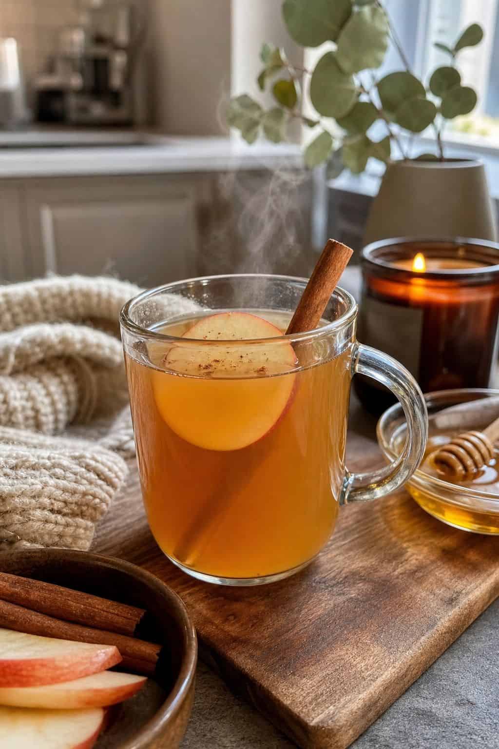 Bourbon Apple Cider Hot Toddy small apartment idea for Top 17 Thanksgiving Cocktail Ideas for a Festive Holiday Bar.
