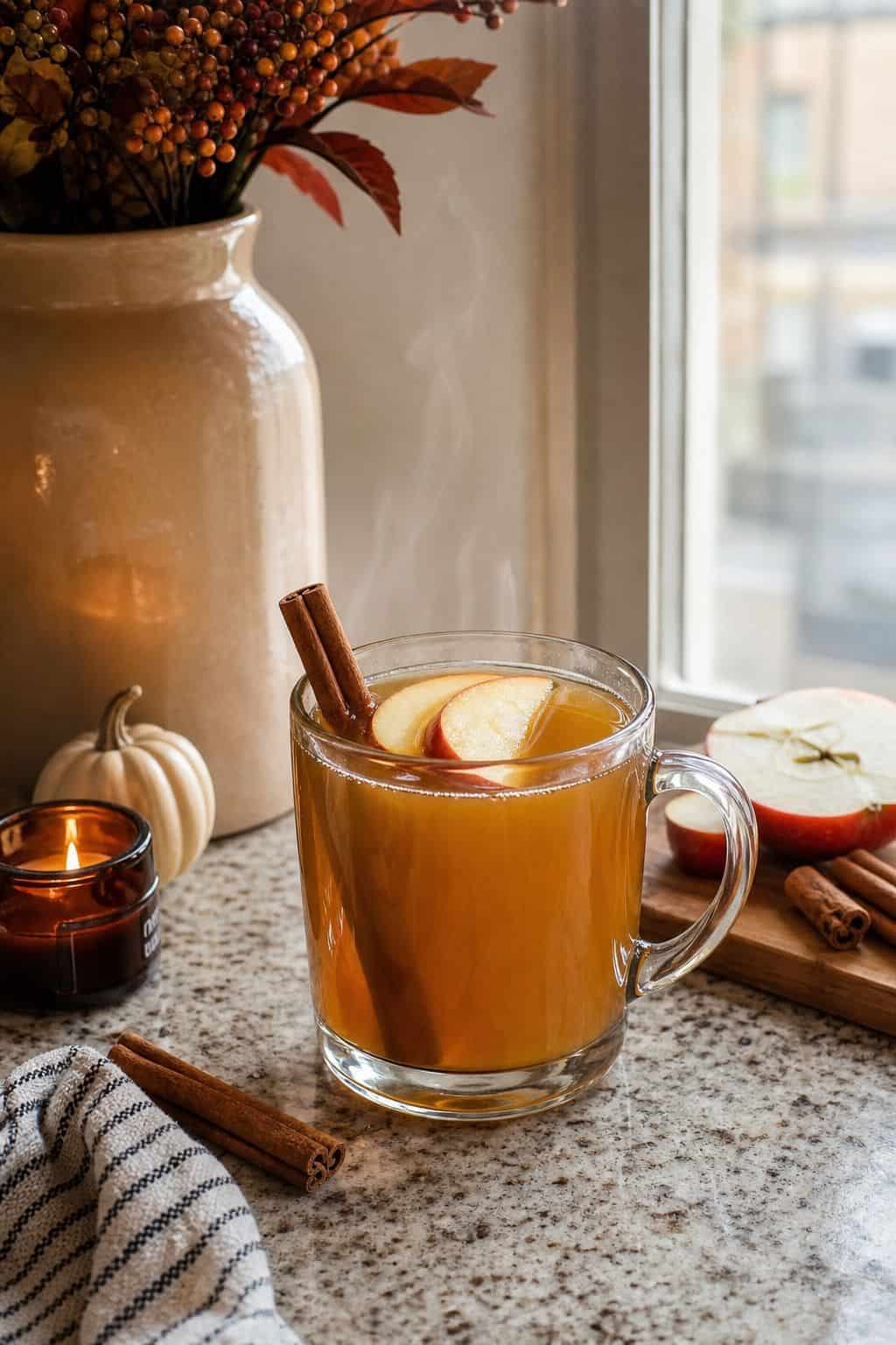 Hot Apple Cider with Cinnamon small apartment idea for Top 17 Thanksgiving Cocktail Ideas for a Festive Holiday Bar.
