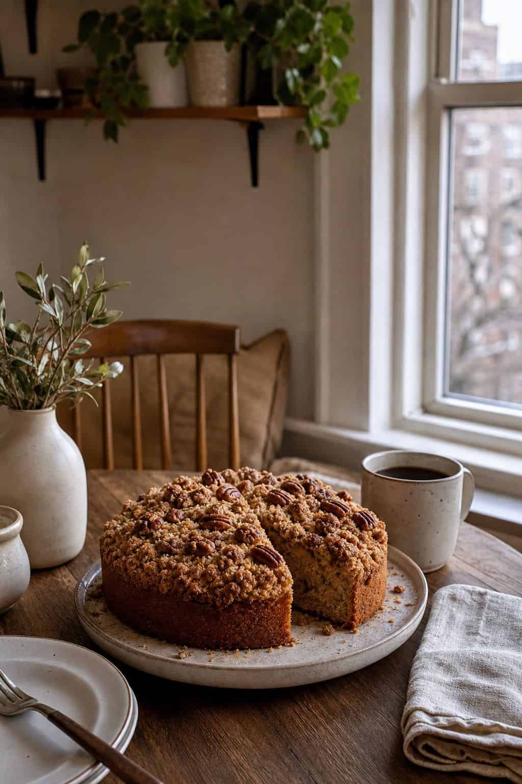 Maple Coffee Cake with Pecan Streusel small apartment idea for Top 18 Thanksgiving Dessert Ideas Beyond the Classic Pie.