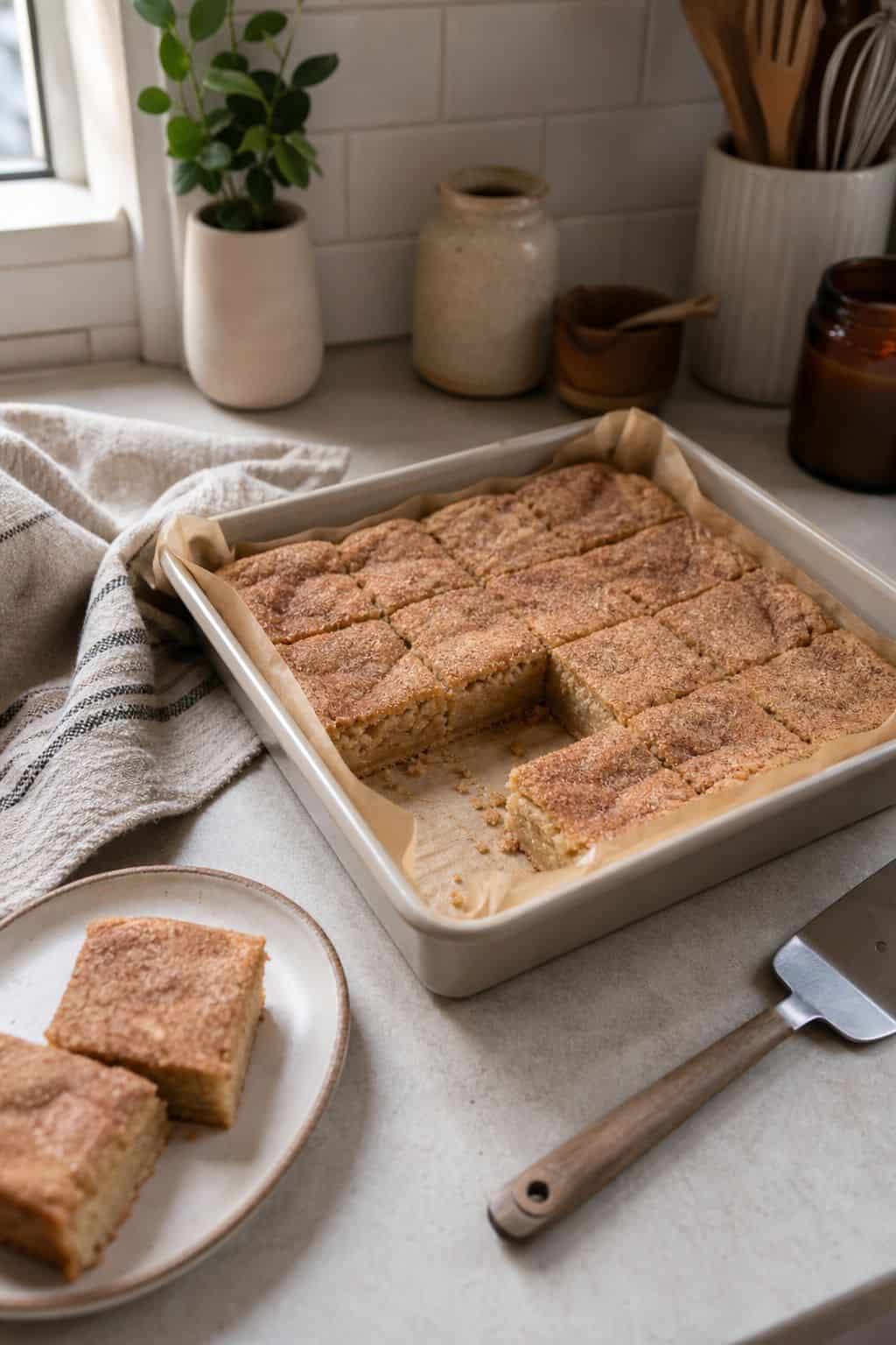 Snickerdoodle Blondies small apartment idea for Top 18 Thanksgiving Dessert Ideas Beyond the Classic Pie.