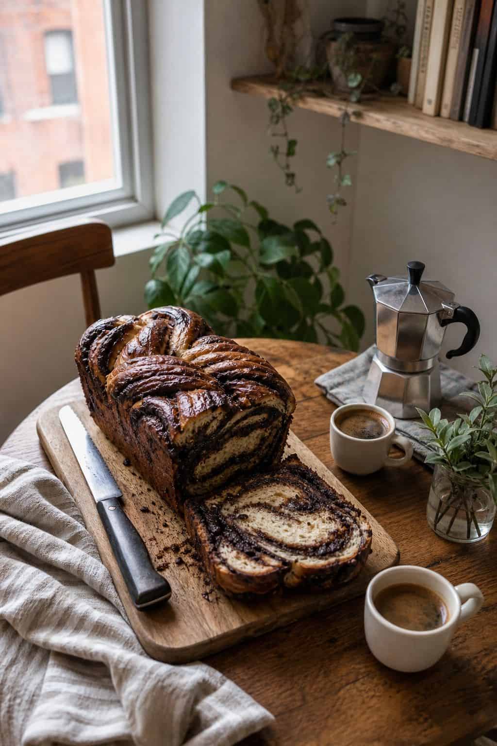 Chocolate Babka with Espresso small apartment idea for Top 18 Thanksgiving Dessert Ideas Beyond the Classic Pie.