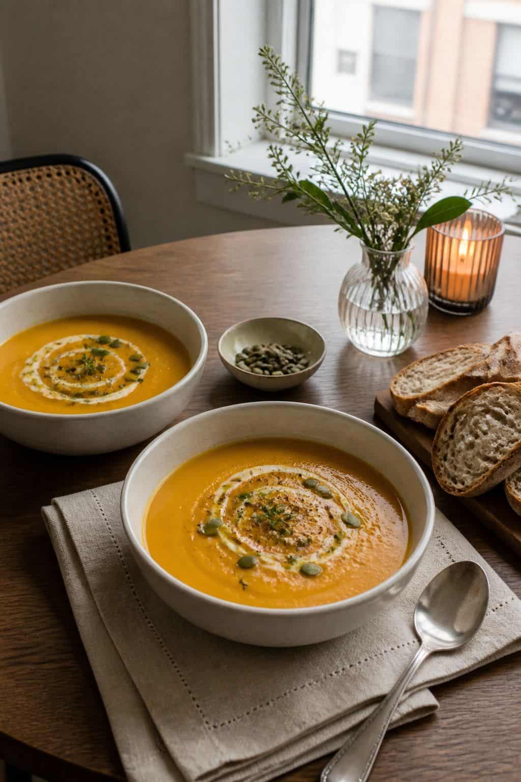 Open With Butternut Squash Soup small apartment idea for Top 18 Thanksgiving Dinner Food Ideas for a Full Holiday Menu.