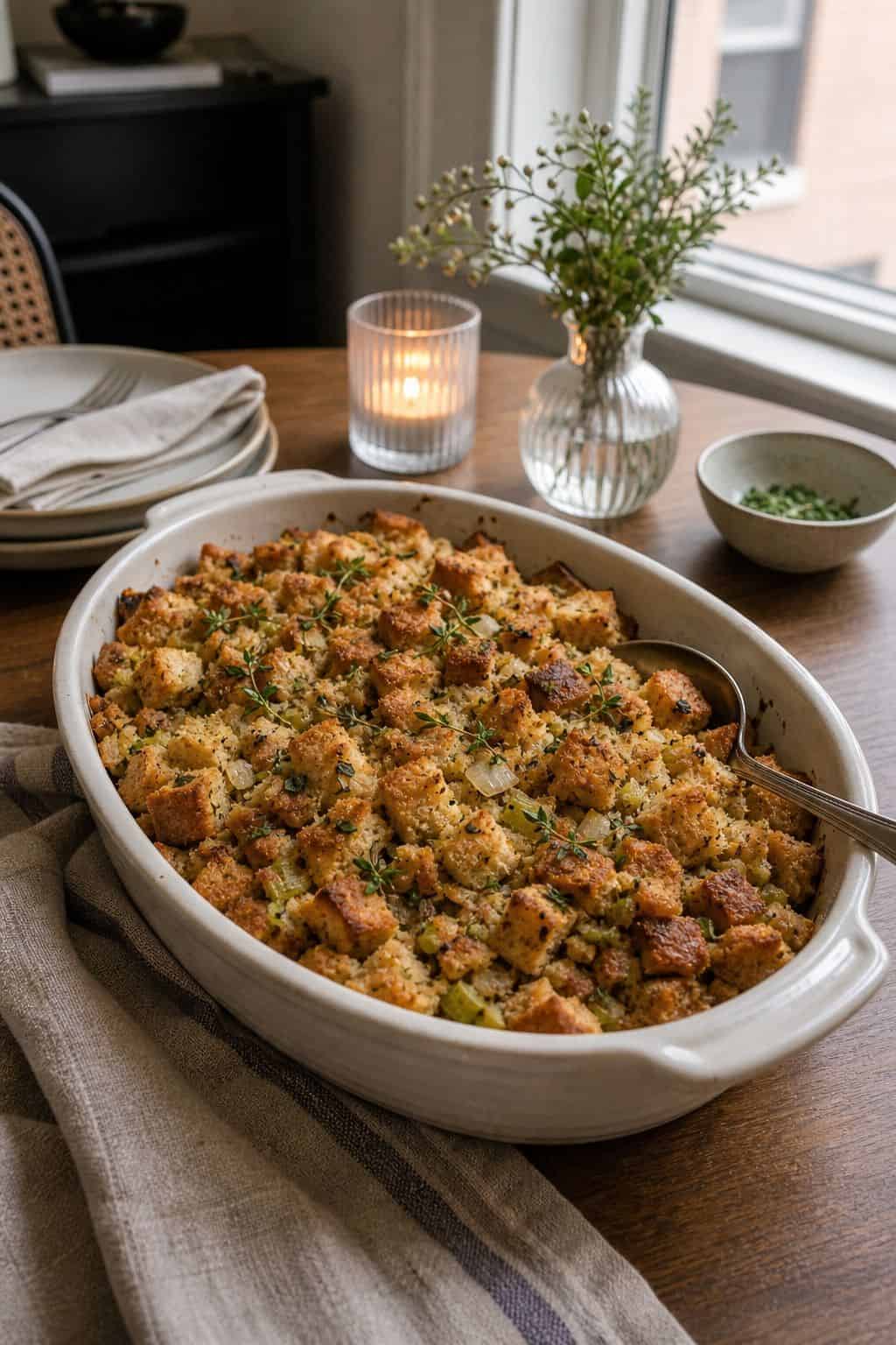 Make Bread Stuffing the Star Side small apartment idea for Top 18 Thanksgiving Dinner Food Ideas for a Full Holiday Menu.