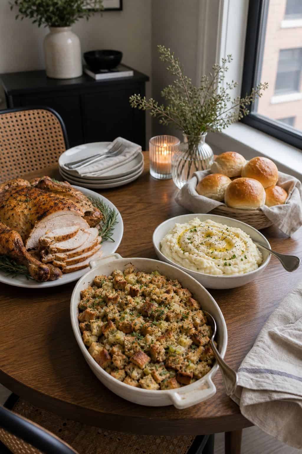 Scale the Menu to Your Crowd small apartment idea for Top 18 Thanksgiving Dinner Food Ideas for a Full Holiday Menu.