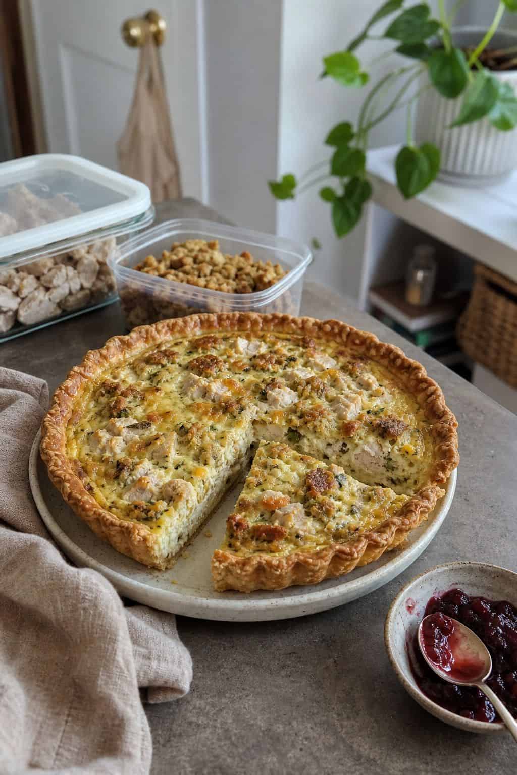 Turkey and Stuffing Quiche small apartment idea for Top 17 Thanksgiving Leftover Recipes That Are Better Than the Feast.
