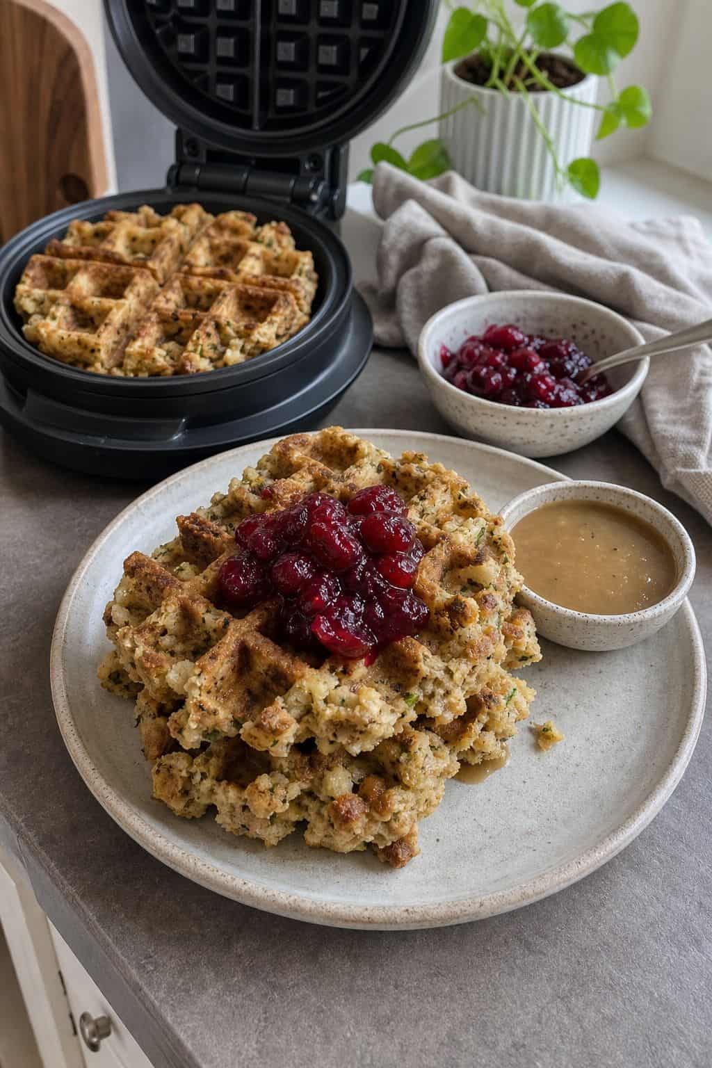 Stuffing Waffles With Cranberry small apartment idea for Top 17 Thanksgiving Leftover Recipes That Are Better Than the Feast.