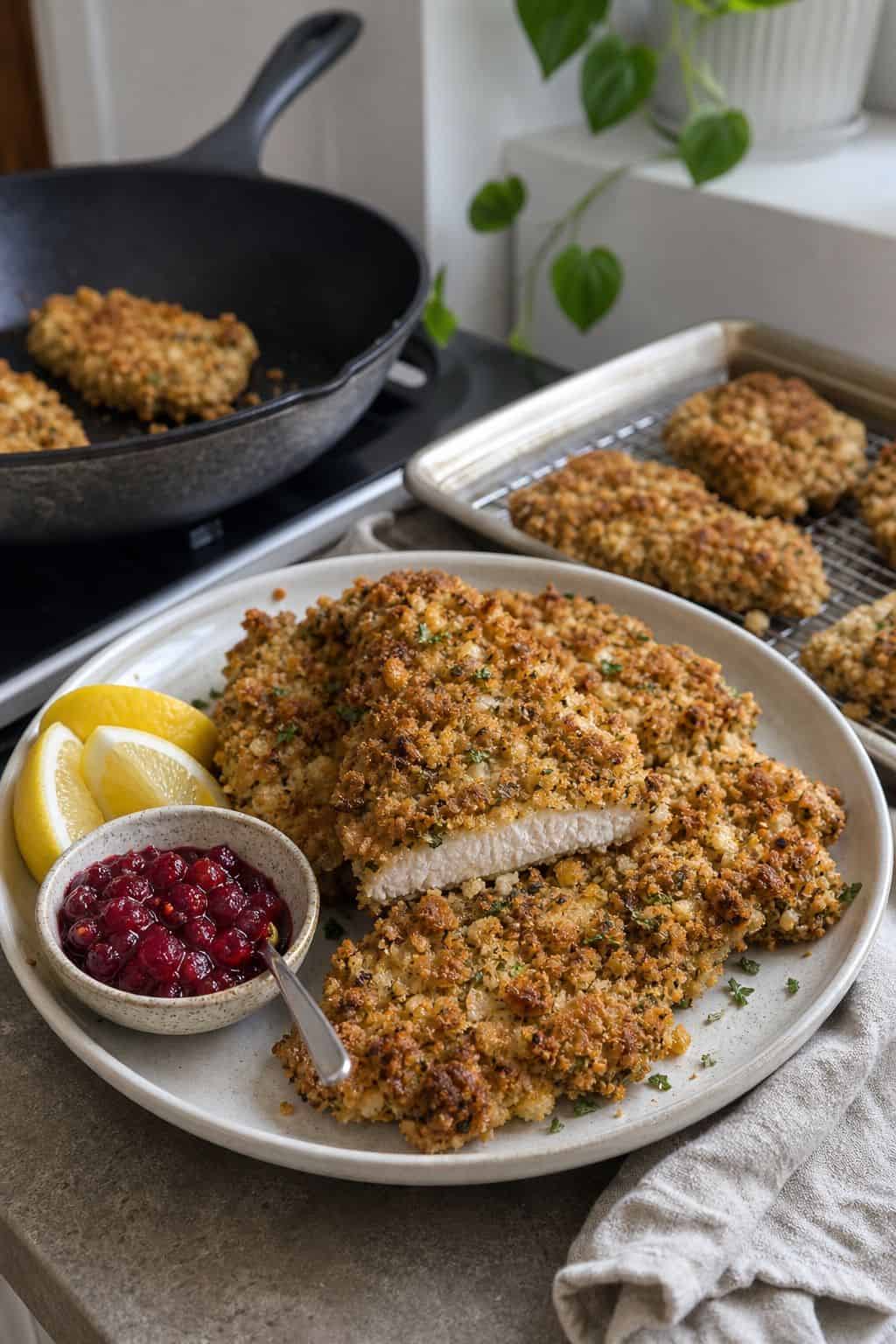 Stuffing-Crusted Turkey Schnitzel small apartment idea for Top 17 Thanksgiving Leftover Recipes That Are Better Than the Feast.