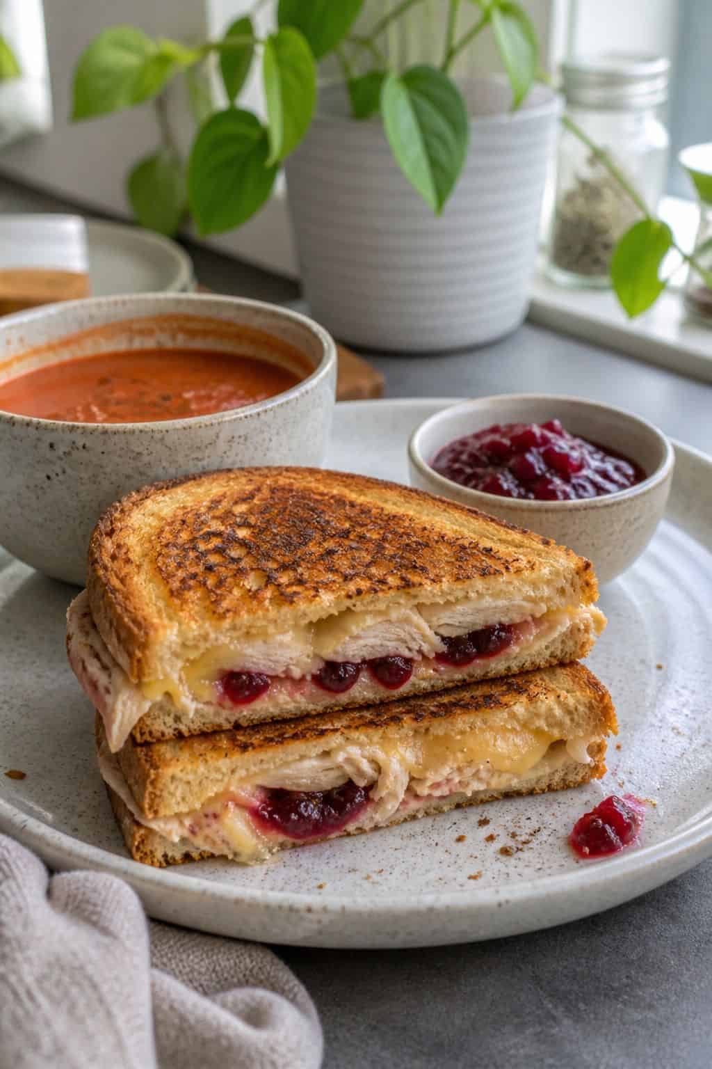 Turkey and Cranberry Grilled Cheese small apartment idea for Top 17 Thanksgiving Leftover Recipes That Are Better Than the Feast.