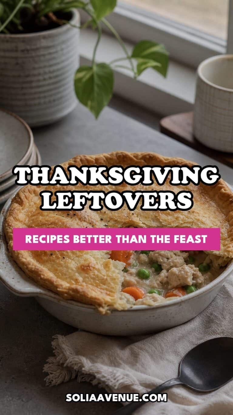 Pinterest pin for Top 17 Thanksgiving Leftover Recipes That Are Better Than the Feast from Solia Avenue.