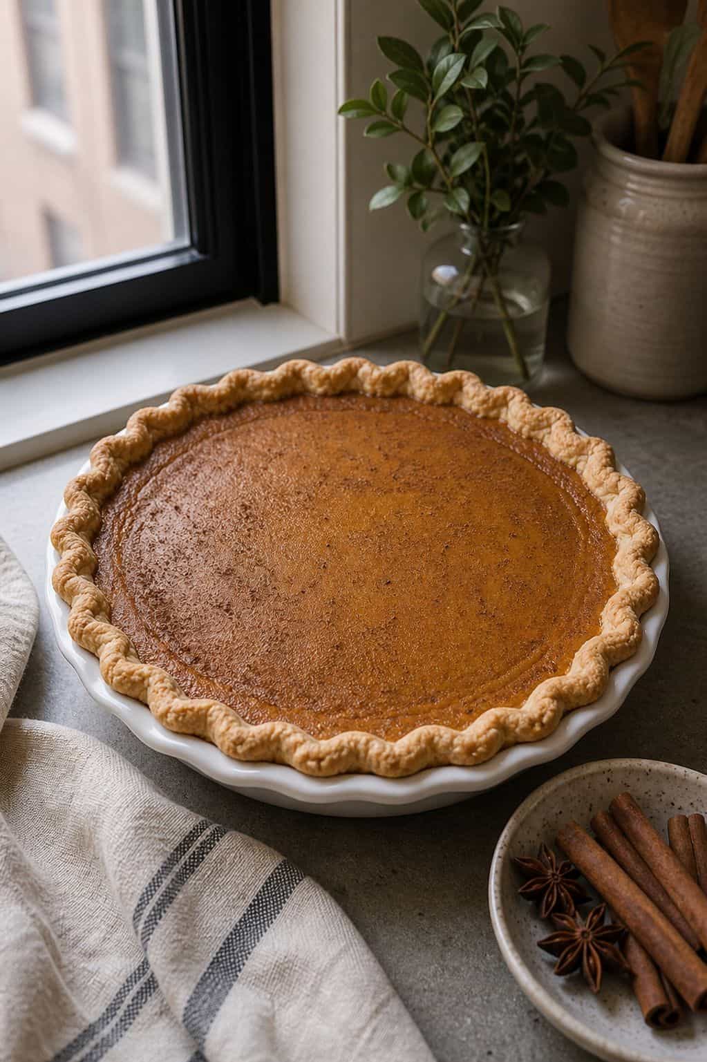 Chai Spice Pumpkin Pie small apartment idea for Top 17 Thanksgiving Pie Ideas for a Beautiful Dessert Table.