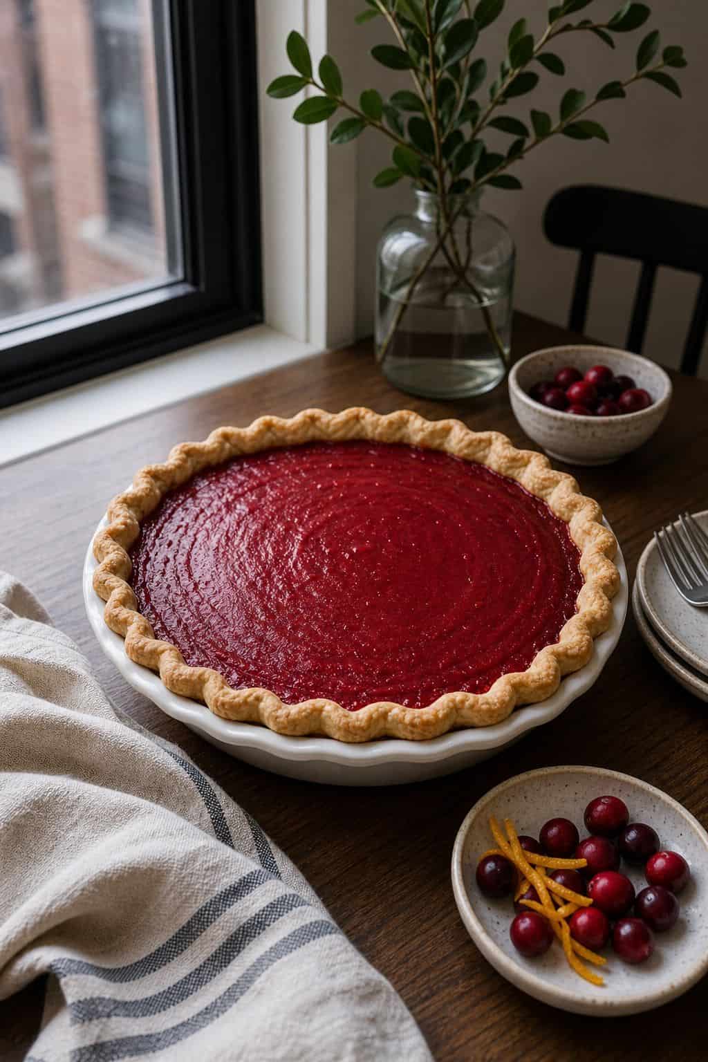 Cranberry Curd Pie small apartment idea for Top 17 Thanksgiving Pie Ideas for a Beautiful Dessert Table.