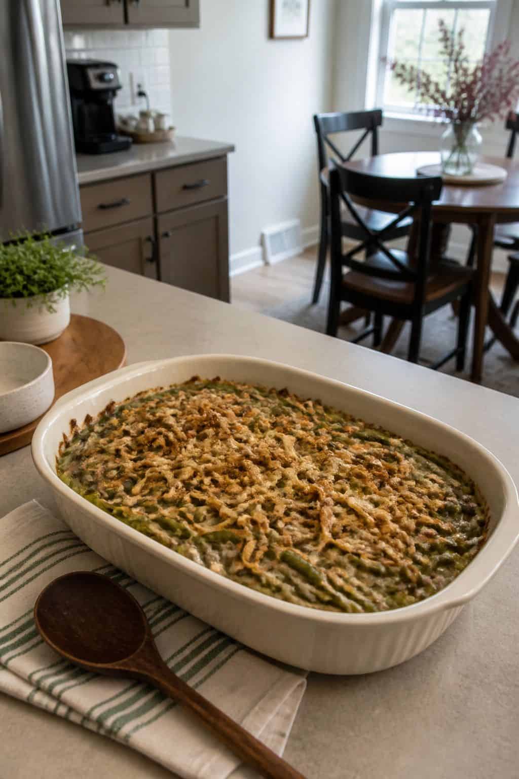 Green Bean Casserole From Scratch small apartment idea for Top 17 Thanksgiving Potluck Ideas That Travel Beautifully.
