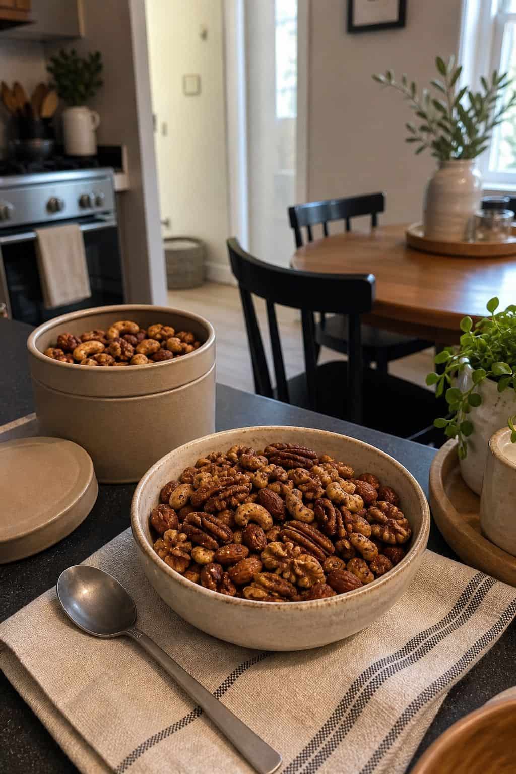 Spiced Mixed Nuts in Brown Butter small apartment idea for Top 17 Thanksgiving Potluck Ideas That Travel Beautifully.