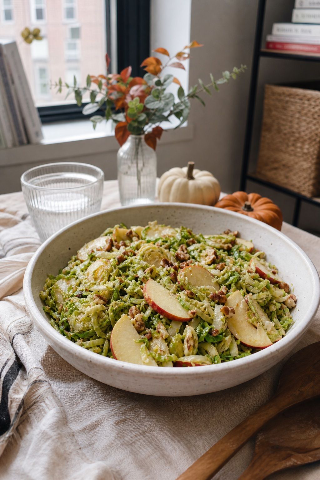 Shaved Brussels Sprouts and Apple Salad small apartment idea for Top 17 Thanksgiving Salad Ideas for a Fresh Holiday Plate.