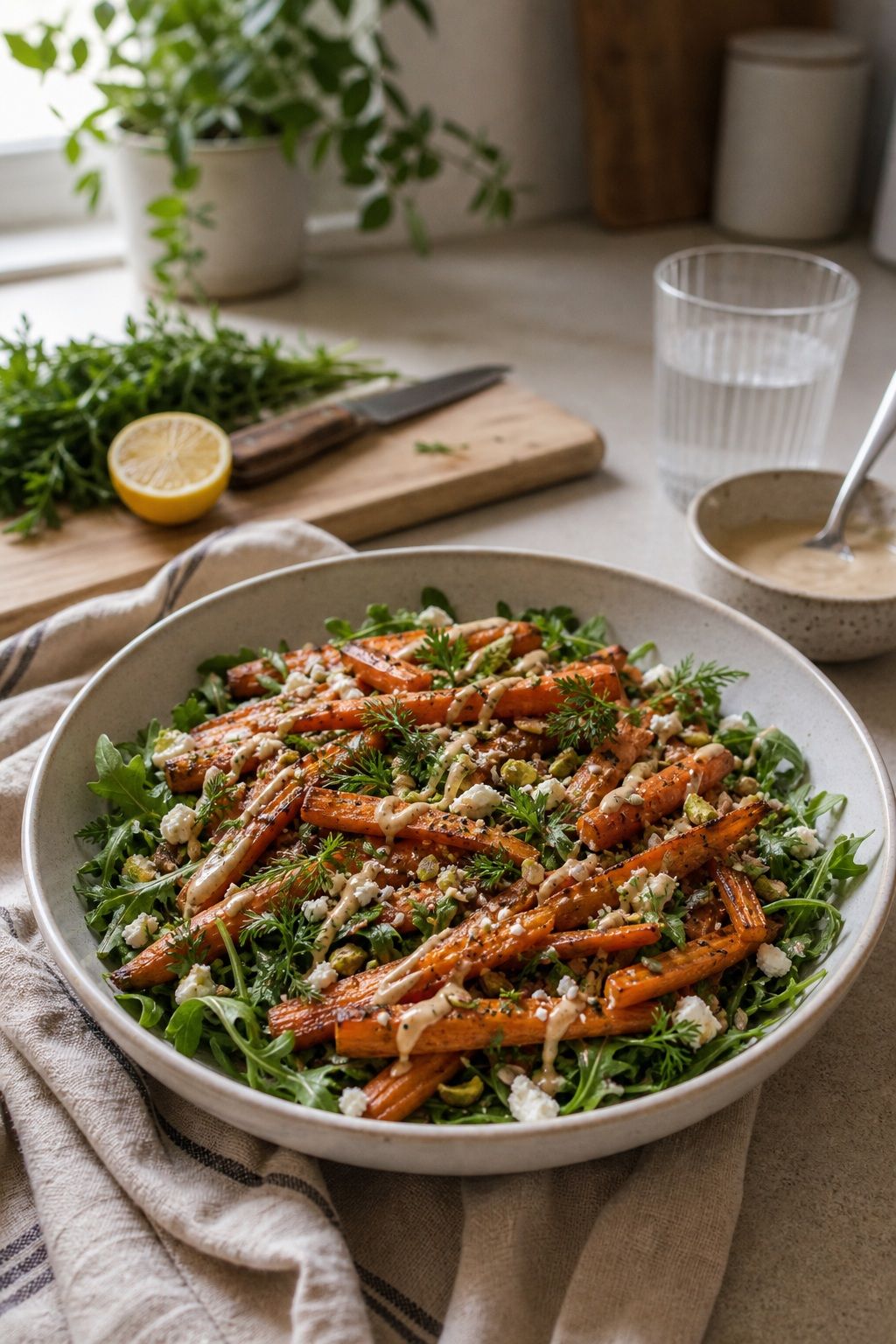 Roasted Carrot Salad With Tahini Dressing small apartment idea for Top 17 Thanksgiving Salad Ideas for a Fresh Holiday Plate.