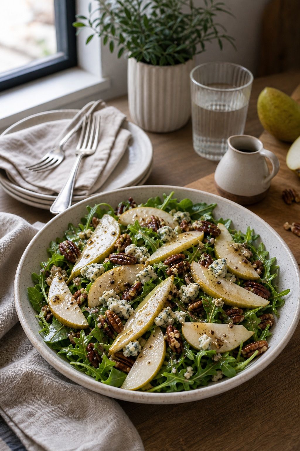 Pear and Gorgonzola Salad small apartment idea for Top 17 Thanksgiving Salad Ideas for a Fresh Holiday Plate.