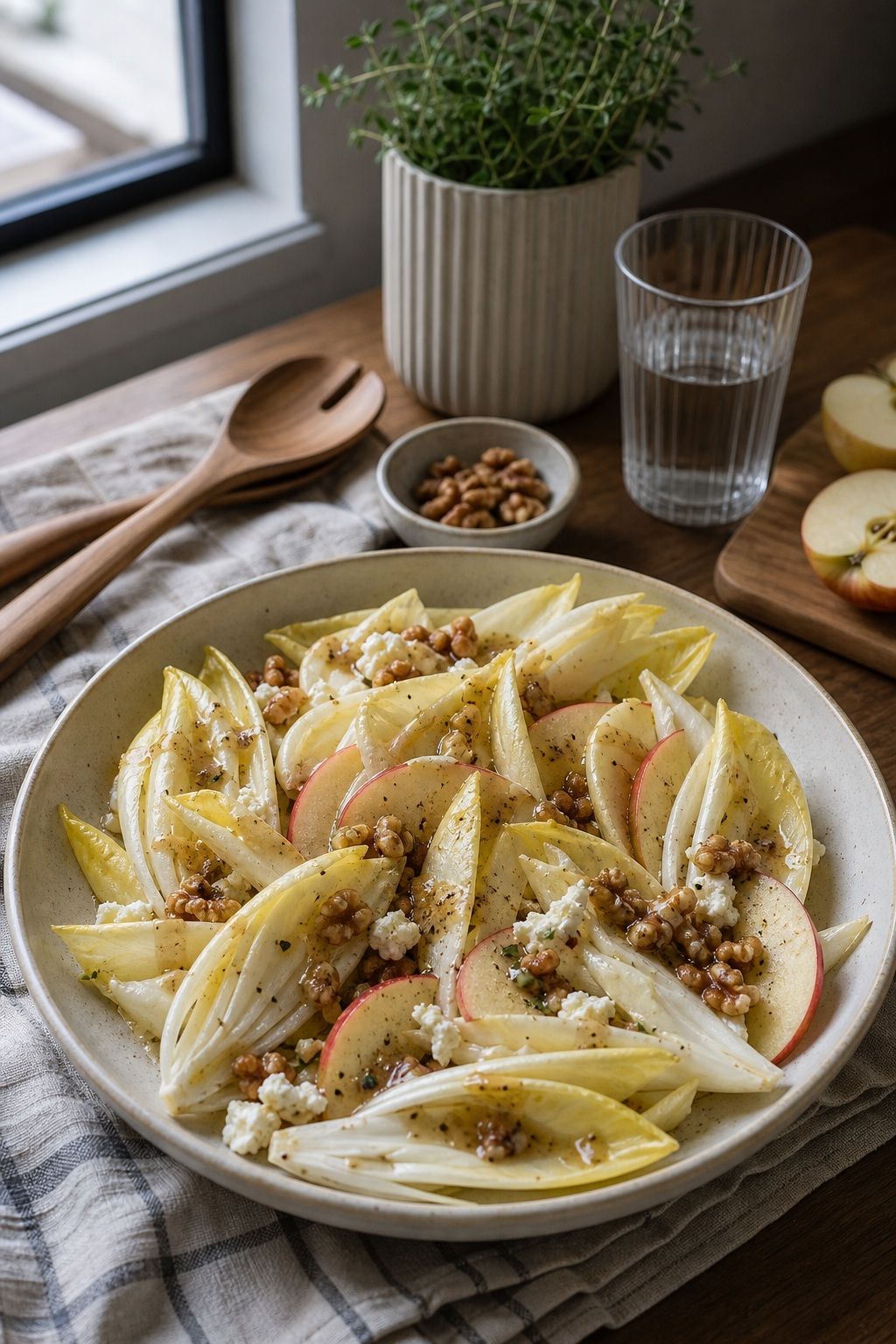 Endive and Apple Salad With Walnut Dressing small apartment idea for Top 17 Thanksgiving Salad Ideas for a Fresh Holiday Plate.