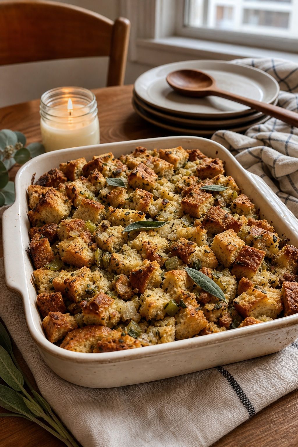 Sage and Sourdough Stuffing small apartment idea for Top 18 Thanksgiving Side Dish Ideas to Round Out the Plate.