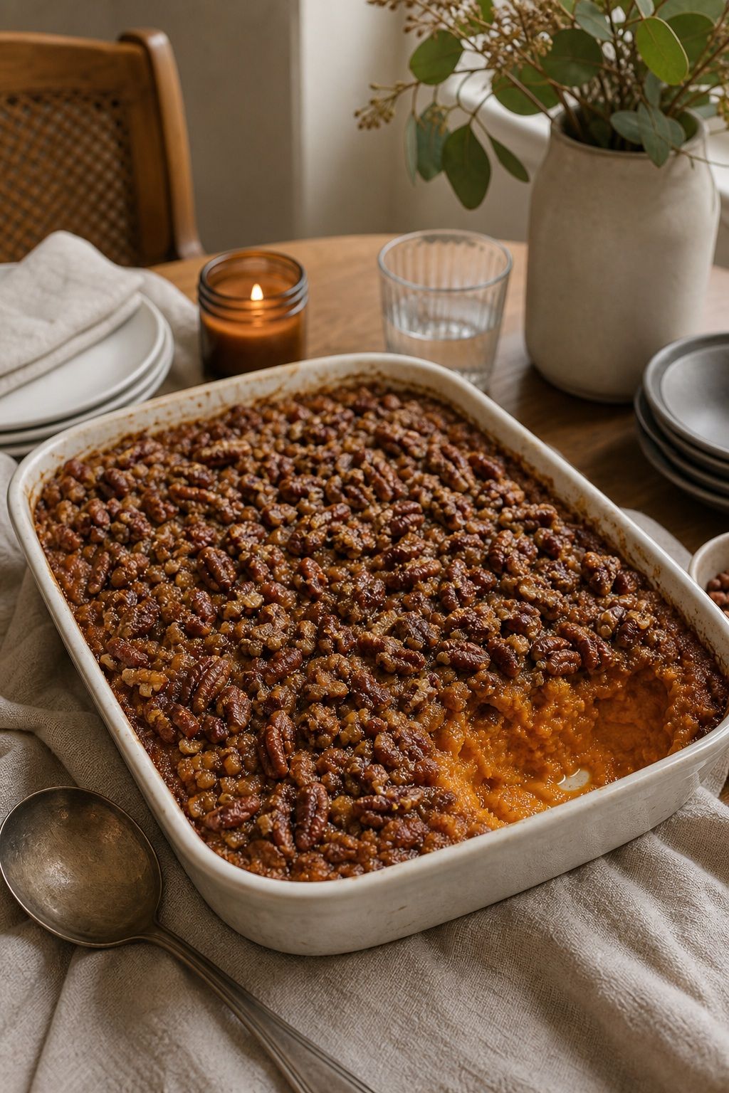 Sweet Potato Casserole with Bourbon Pecan Crust small apartment idea for Top 18 Thanksgiving Side Dish Ideas to Round Out the Plate.