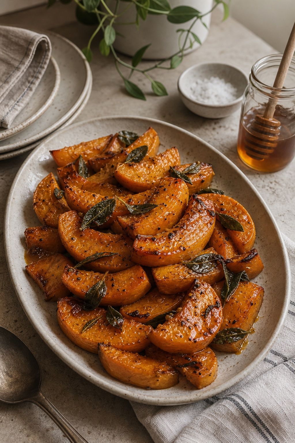 Roasted Butternut Squash with Sage and Honey small apartment idea for Top 18 Thanksgiving Side Dish Ideas to Round Out the Plate.