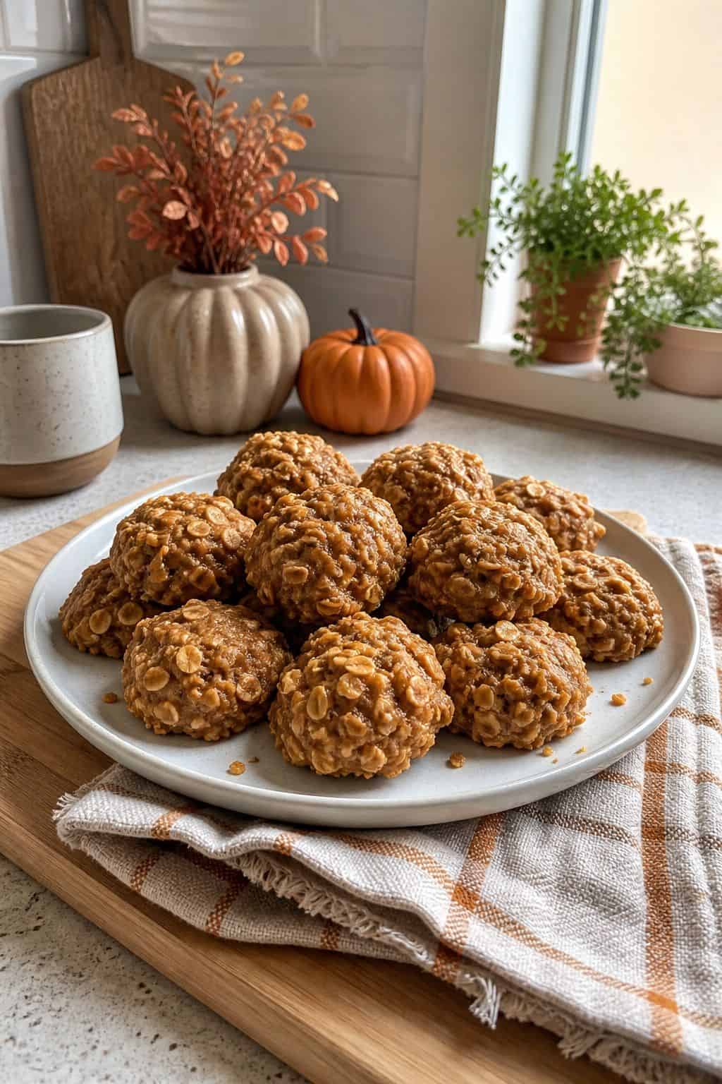 Pumpkin No-Bake Cookies small apartment idea for Top 17 Thanksgiving Snack Ideas for Easy Holiday Bites.