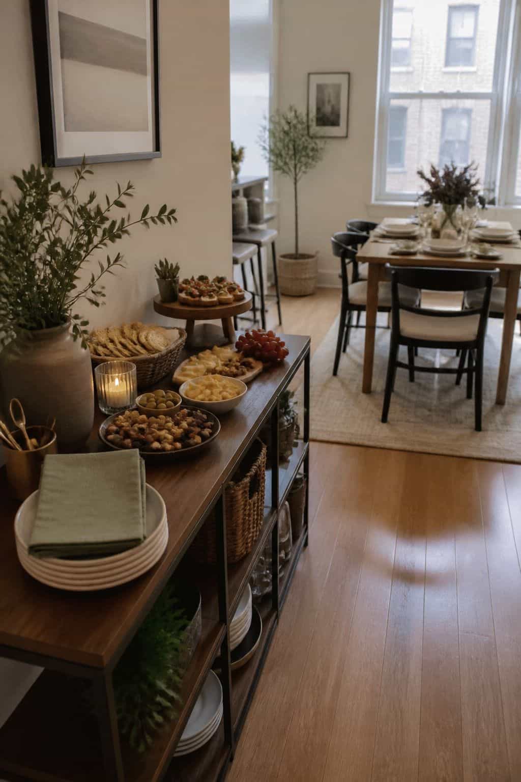 Set the Snack Station Away From the Dining Table small apartment idea for Top 17 Thanksgiving Snack Ideas for Easy Holiday Bites.