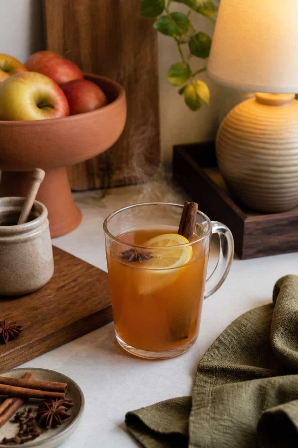Bourbon apple cider toddy for Friendsgiving