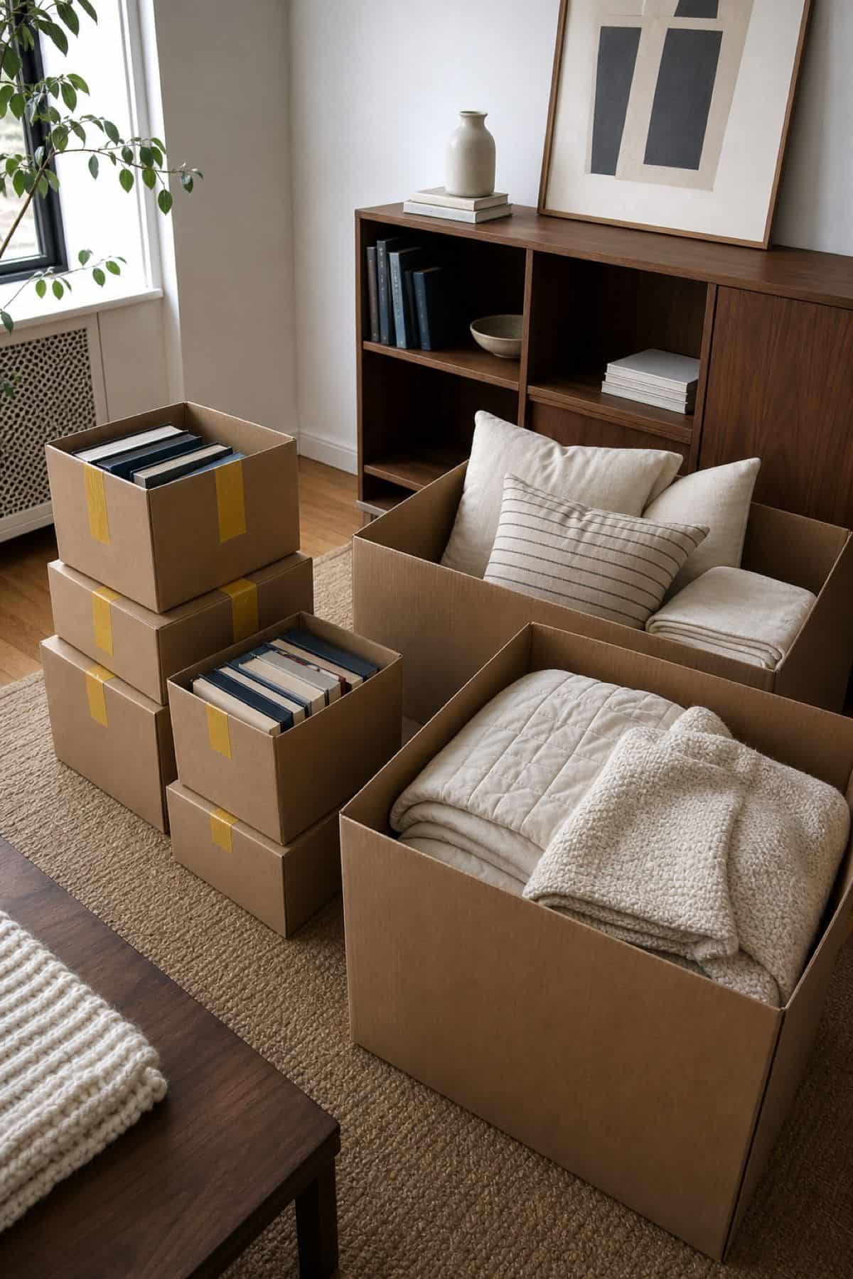 Small boxes for heavy items and big boxes for light packing