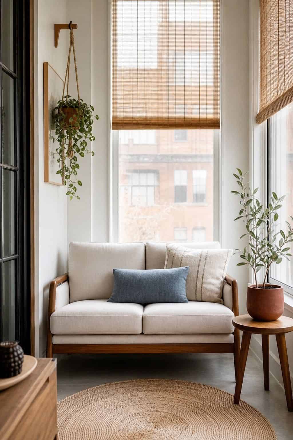Compact Loveseat for Sunrooms Under 150 Square Feet sunroom furniture idea for small spaces