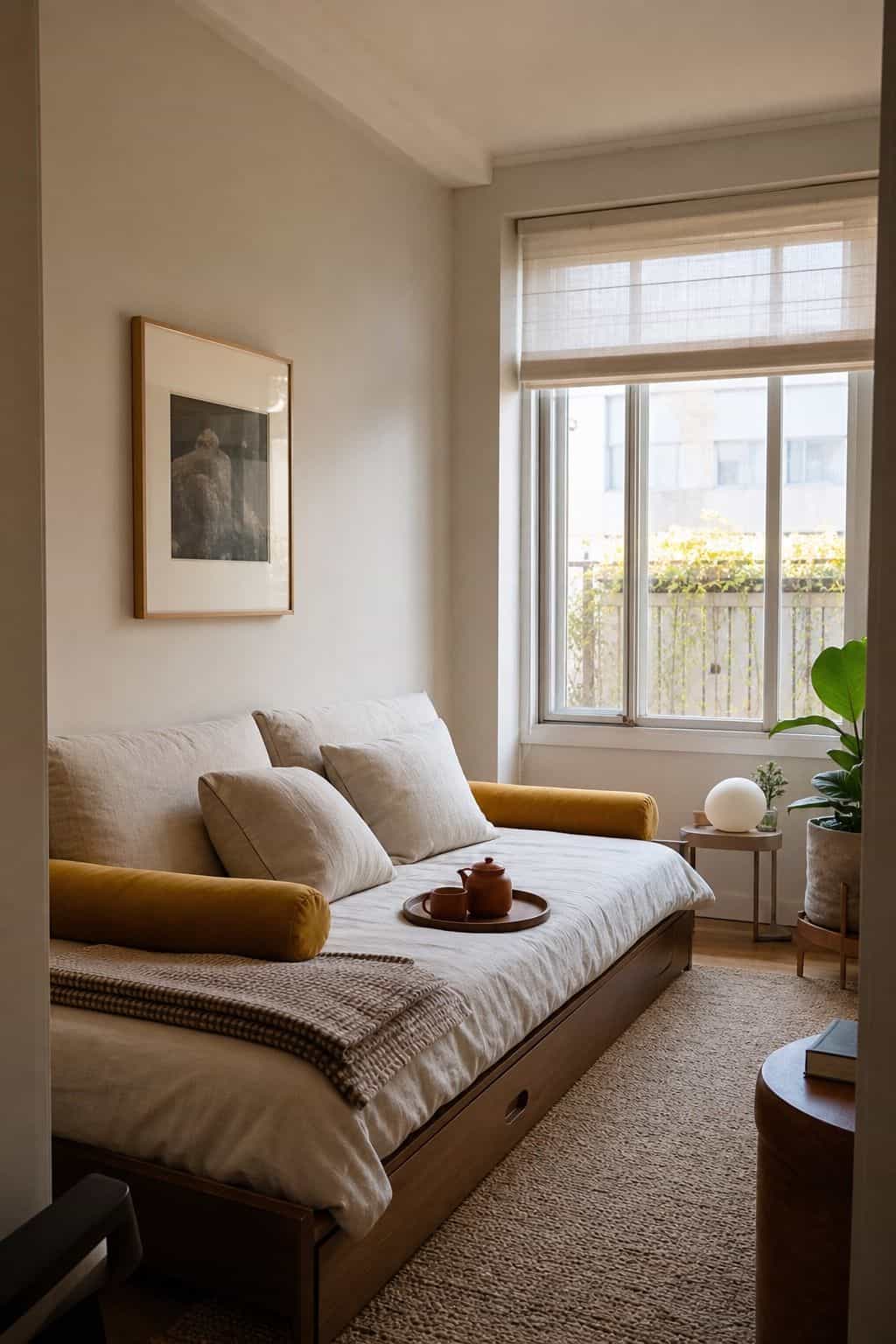 Daybed for Multi-Use Sunrooms sunroom furniture idea for small spaces