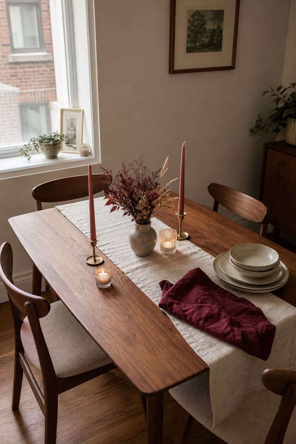 11. Style the Dining Table for Everyday Romance - Valentines Day decorating ideas for a cozy romantic home