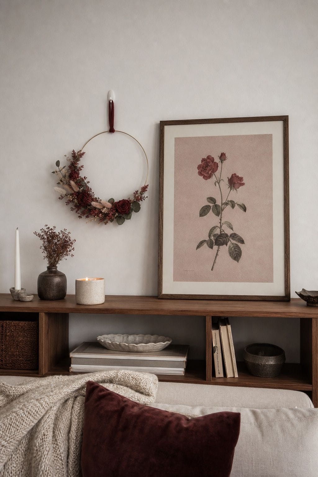 10. Hang Soft Wall Decor or a Framed Print - Valentines Day decorating ideas for a cozy romantic home