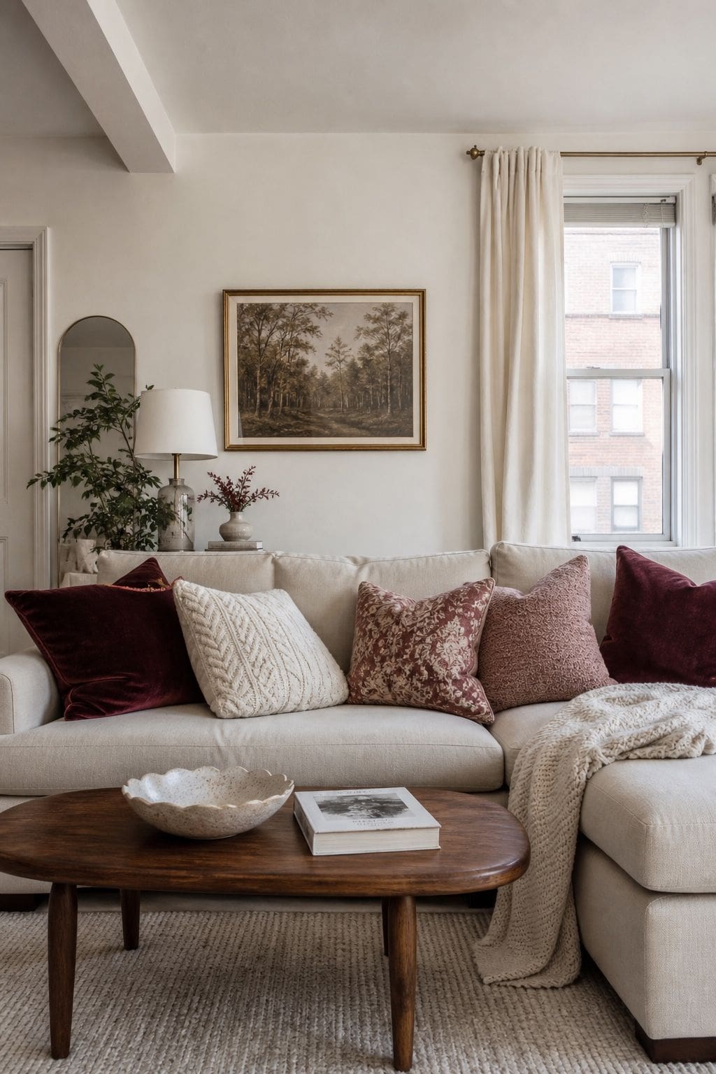 5. Swap Couch Pillows to the Valentine's Palette - Valentines Day decorating ideas for a cozy romantic home