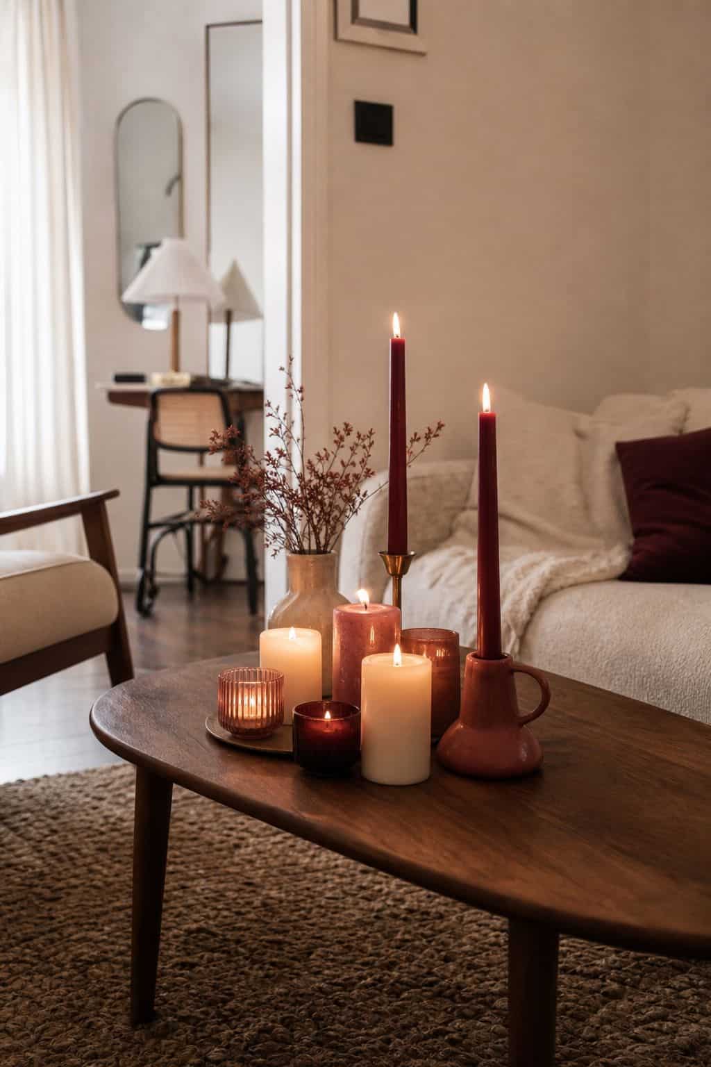 9. Add Warm Candlelight Throughout the Room - Valentines Day decorating ideas for a cozy romantic home