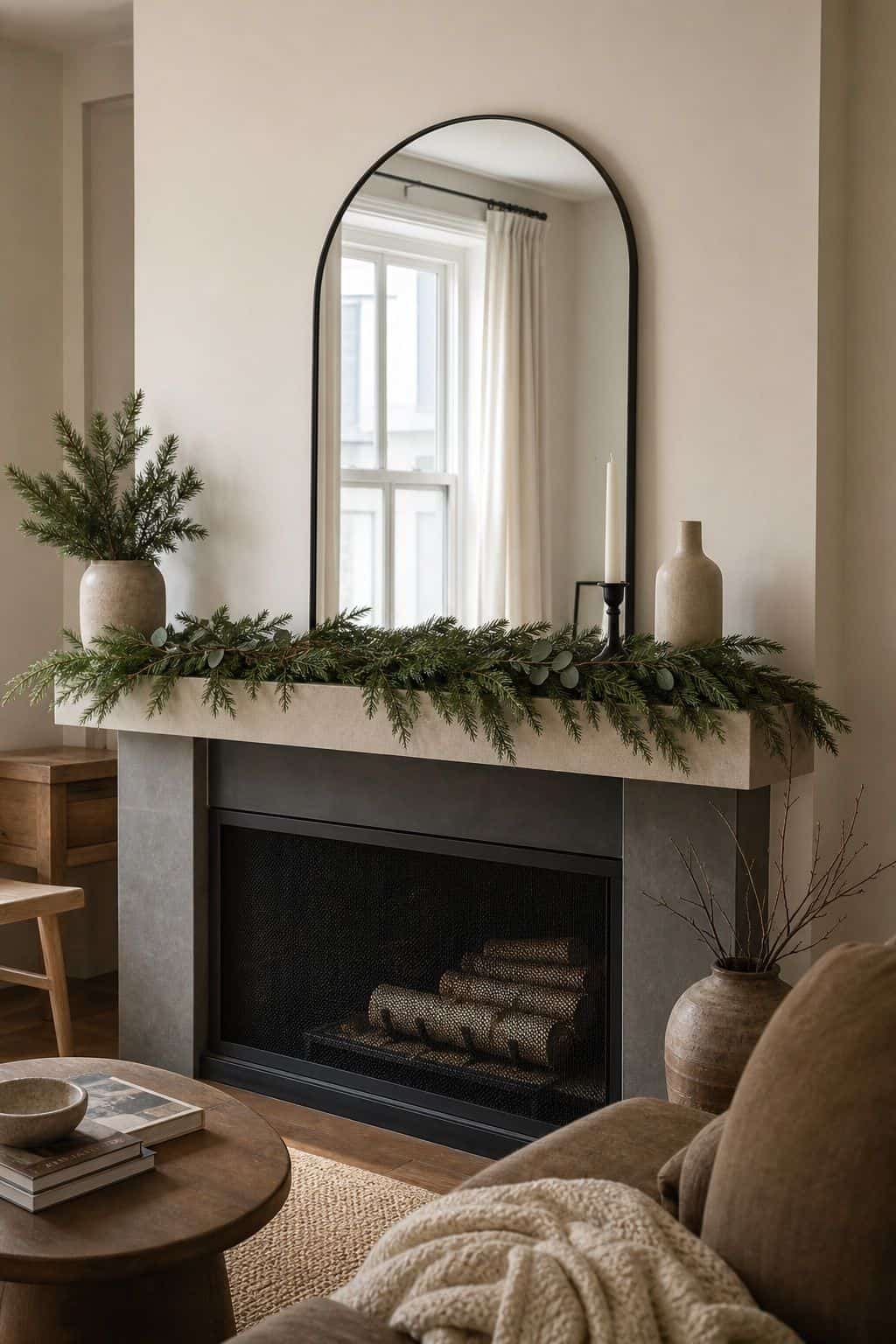 Use Greenery Free of Christmas Sparkle small apartment idea for Top 17 Winter Mantle Decor Ideas for Small Spaces.