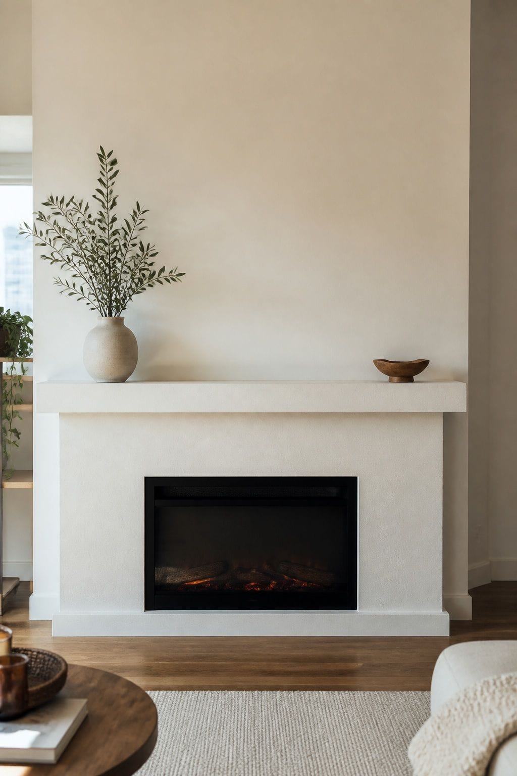 Let the Objects Breathe With Negative Space small apartment idea for Top 17 Zen Fireplace Mantel Home Decor Ideas for Small Spaces.