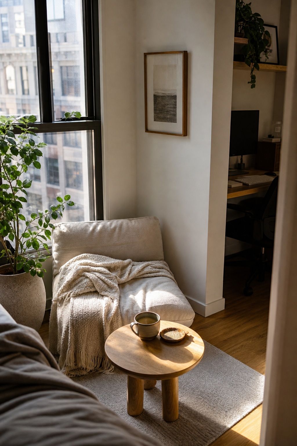 Create a Small Corner for Mindful Breaks small apartment idea for Top 16 Zen Home Office Decor Ideas for Small Apartments.