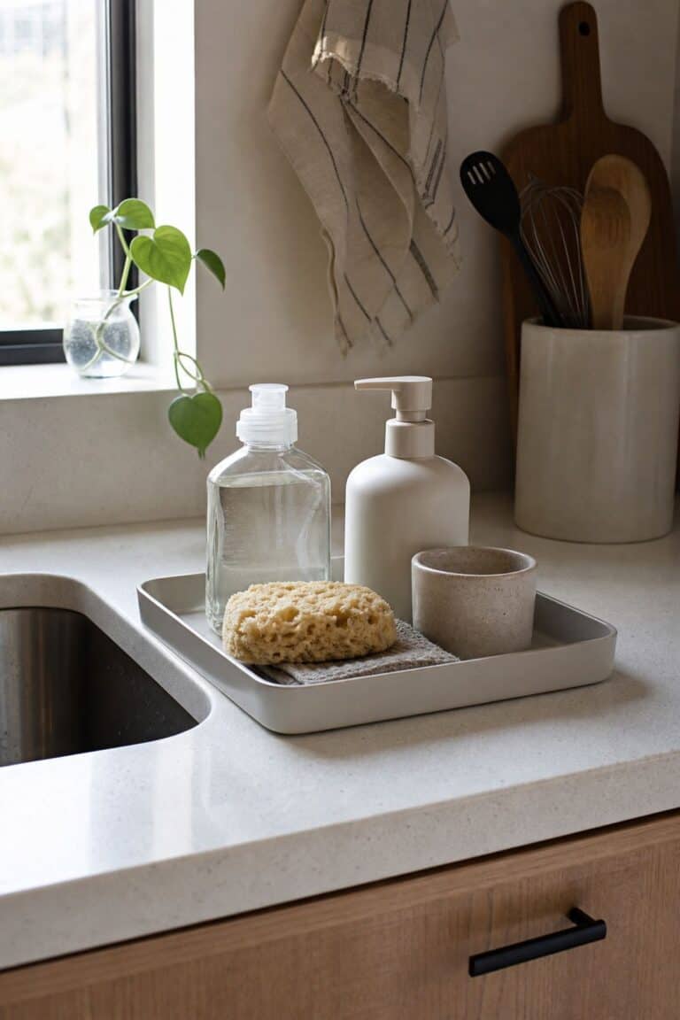 daily-use tray for small apartment kitchen counter organization