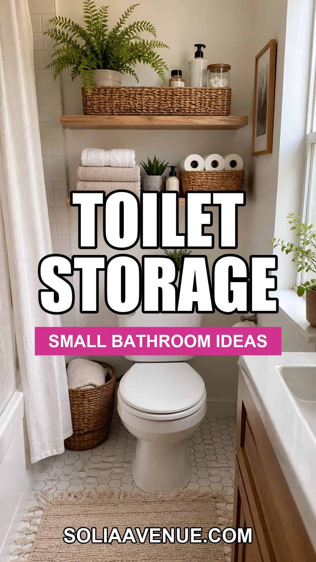 Above toilet storage ideas for a small apartment bathroom
