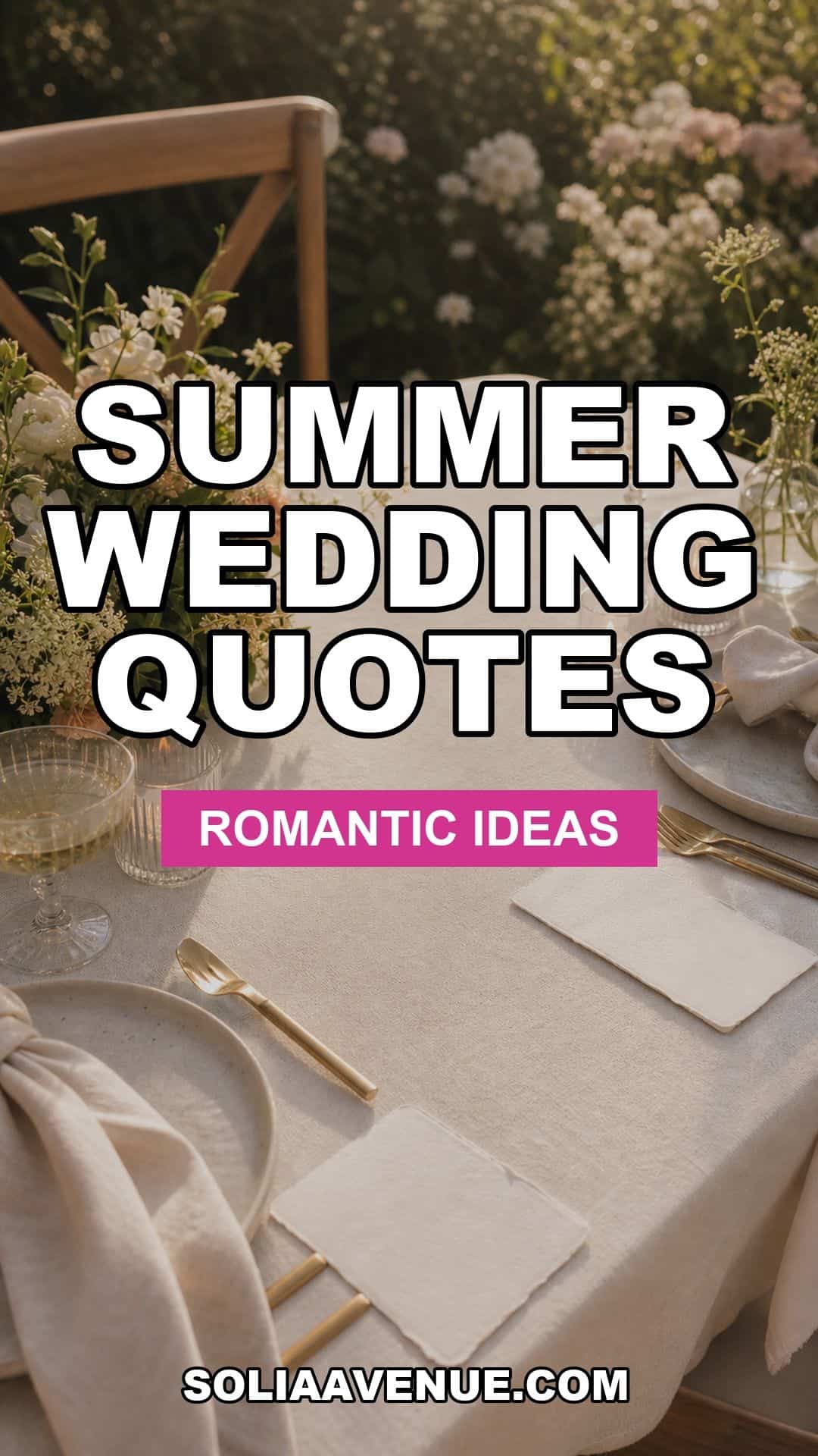 Summer wedding quotes romantic ideas