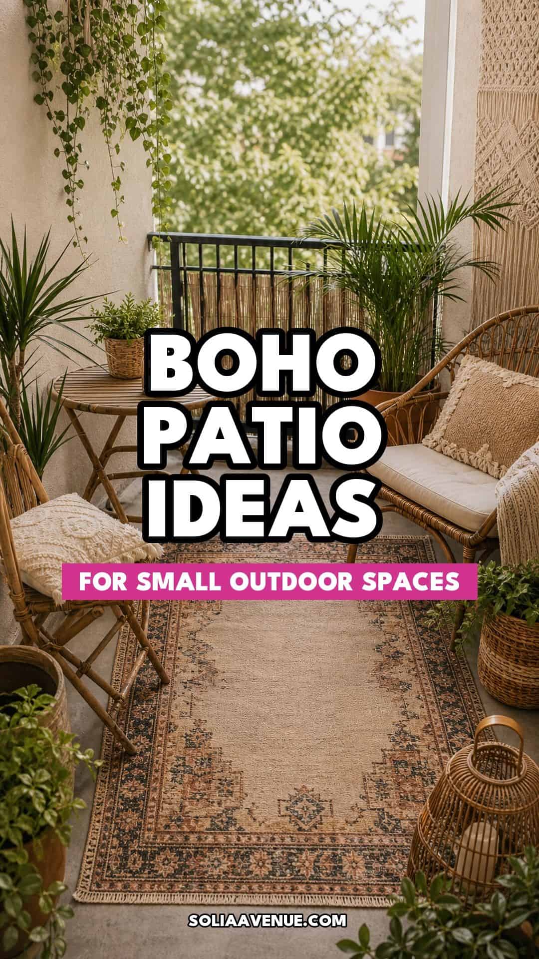 Boho patio ideas for small outdoor spaces