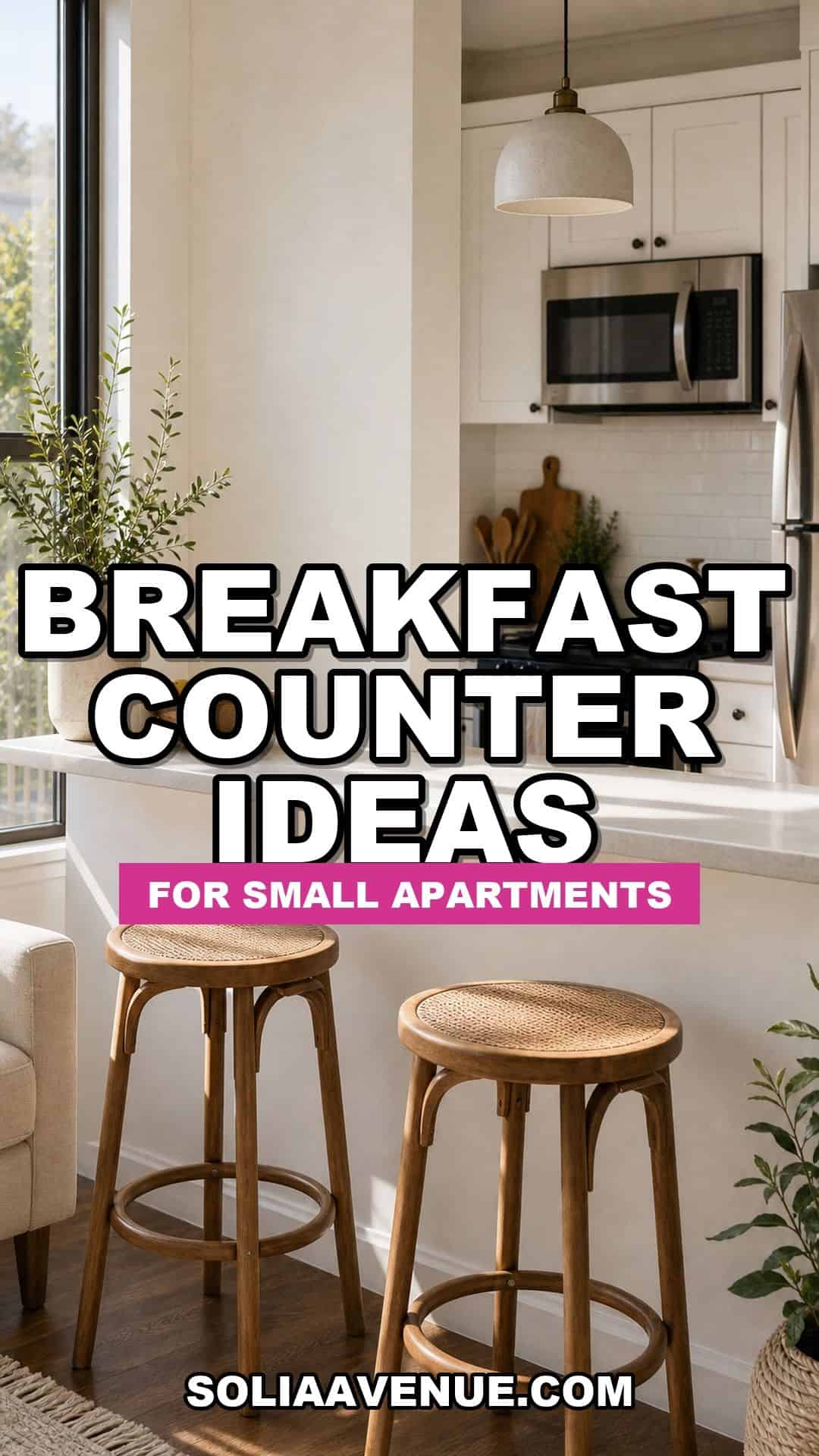 Breakfast counter in kitchen ideas for small apartments