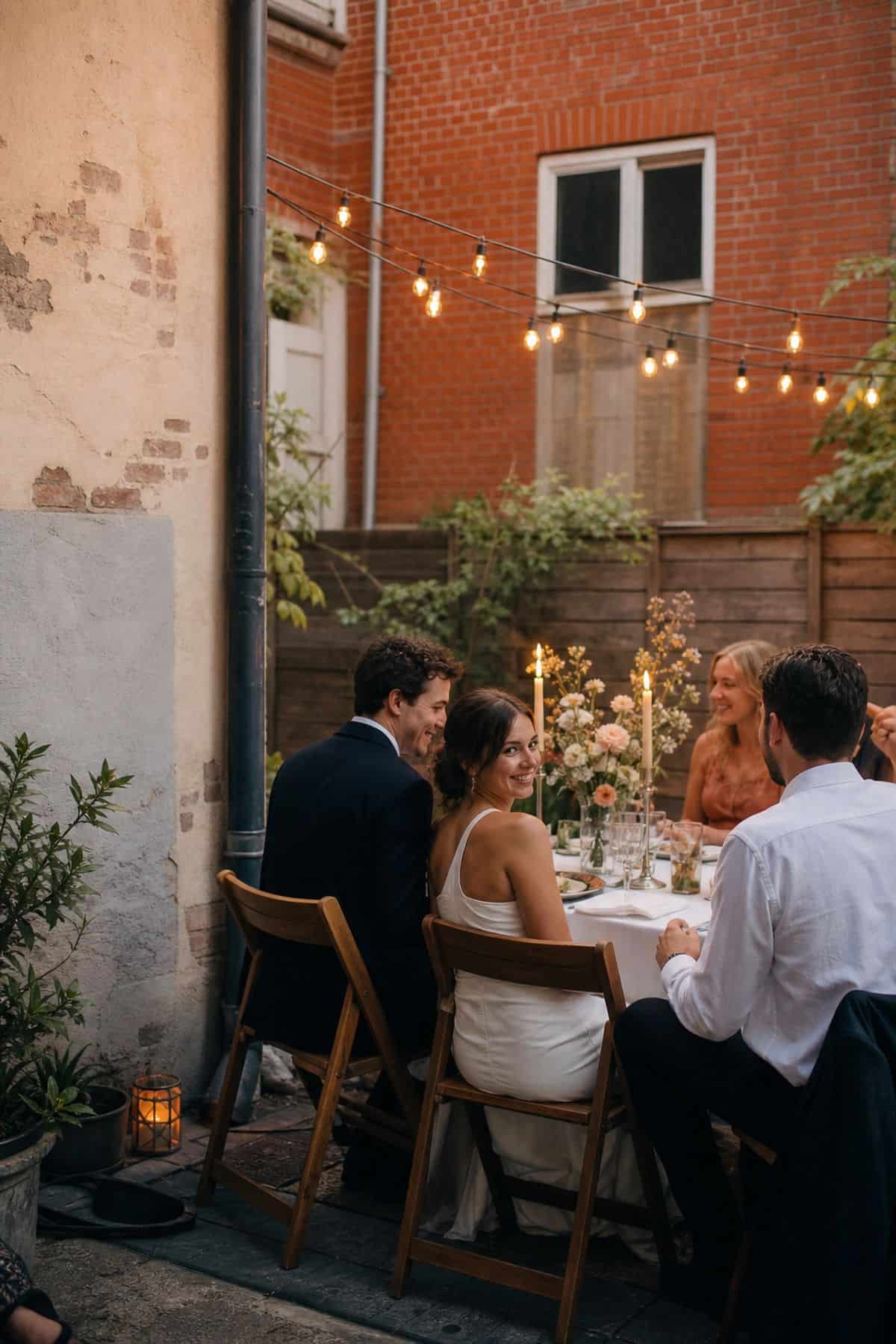 Budget wedding decor idea with led globe string lights 48ft